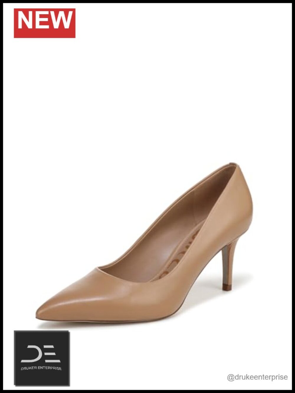 Women's Pointed Toe Stiletto Heels Slip-On Leather Pumps 2.75"